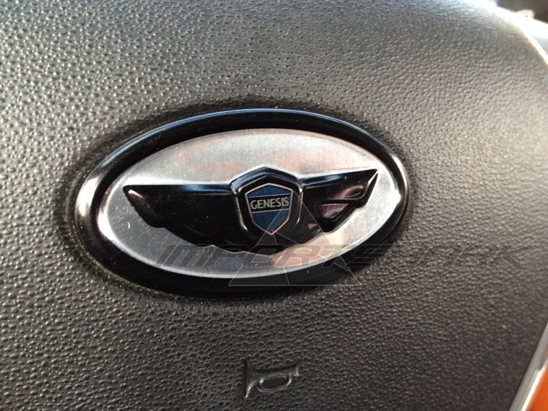 3D Black Steering Wheel Badge